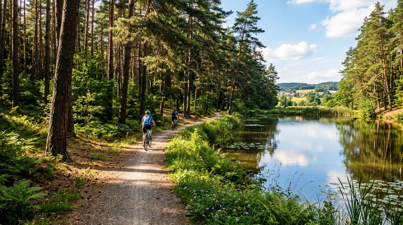 Cyklistická stezka lesem