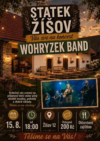 Koncert WOHRYZEK BAND - Statek Žíšov 15. 8.